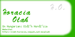 horacia olah business card